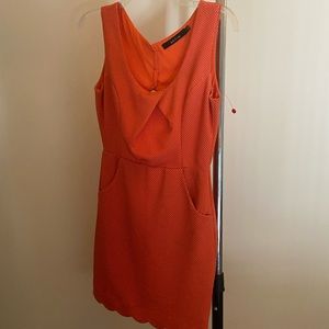 Orange cocktail dress